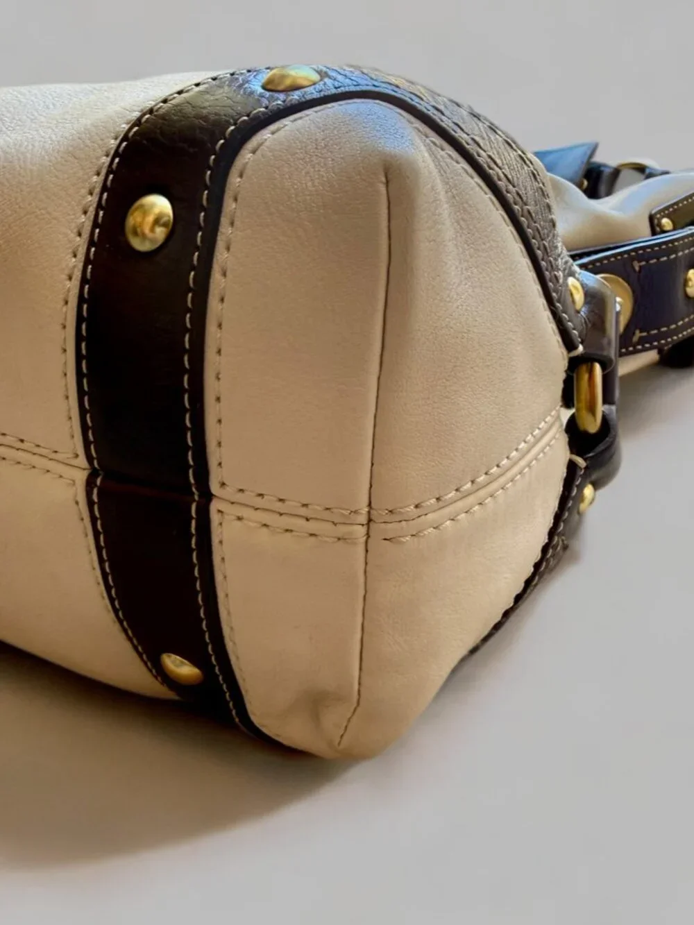 Coach White Leather Large Carly Hobo Shoulder Bag 10616
